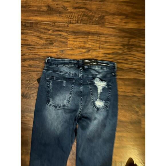 Umgee High Rise Skinny Jeans Sz:28 Medium Blue Distressed - Picture 2 of 8